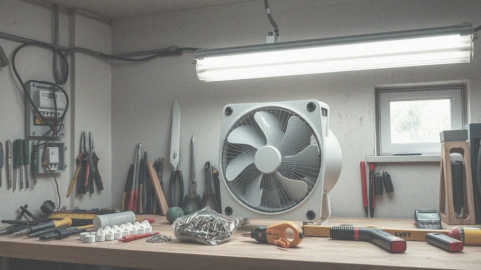 Jakie narzędzia i materiały są potrzebne do instalacji wentylatora z czujnikiem wilgoci?
